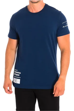 La Martina Top, Herre, Blå, L, Bomuld, Kortærmet T-shirt med Brand Grafik