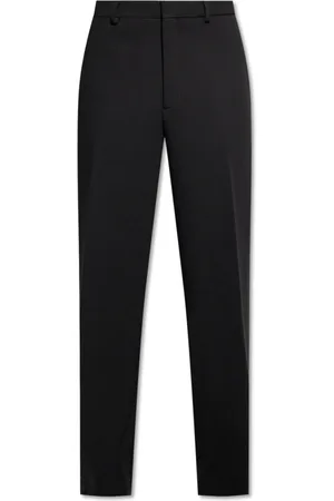 OFF-WHITE Bukser, Herre, Sort, XL, Uld, Pleat-Front Bukser