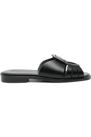 Hereu Sko, Dame, Sort, 38 EU, Firkantede Slide Sandaler