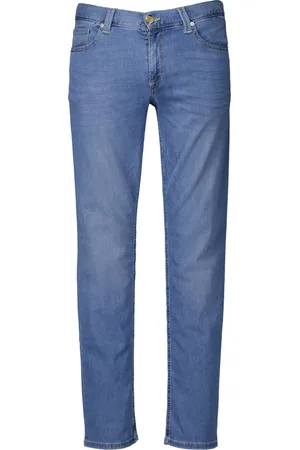 Alberto Jeans, Herre, Blå, W34 L34, Uld, Pipe Jeans Blå Stilfuld Denim