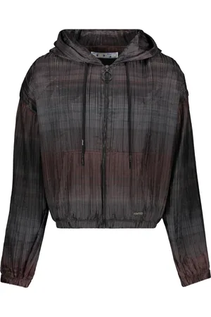 OFF-WHITE Jakke, Herre, Flerfarvet, XL, Uld, Pleated Full Zip Hættetrøje