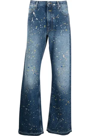OFF-WHITE Jeans, Herre, Blå, W31, Uld, Wide Jeans