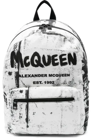 Alexander McQueen Taske, Herre, Sort, ONE SIZE, Metropolitan Rygsæk Sort/Hvid