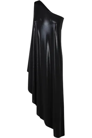 Norma Kamali Kjole, Dame, Sort, M, Uld, One Shoulder Sort Top