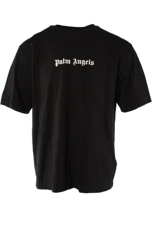 Palm Angels Top, Herre, Sort, XL, Bomuld, Ikonisk Sort Bomulds T-shirt