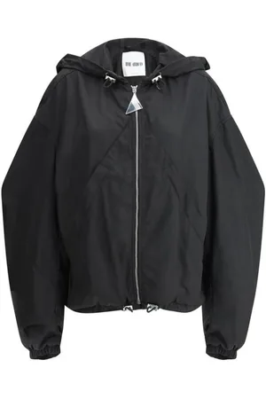 The Attico Jakke, Dame, Sort, 2XS, Uld, Hætteklædt Windbreaker Jakke