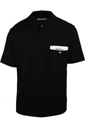 Palm Angels Top, Herre, Sort, L, Bomuld, Satorial Button Polo