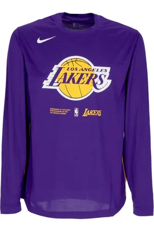 Nike Top, Herre, Lilla, L, Polyester, Lakers Langærmet Tee