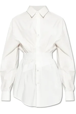 Maison Margiela Bluser & Skjorter, Dame, Hvid, 2XS, Bomuld, Taped Poplin Shirt