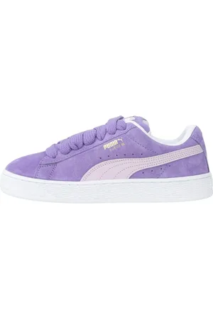 PUMA Sko, Dame, Lilla, 41 EU, Suede, Lilla Suede Sneakers Lav Profil