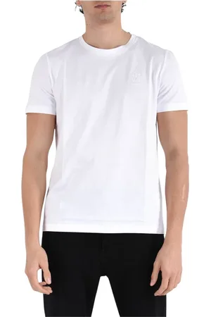 Dondup Top, Herre, Hvid, XL, Bomuld, Jersey T-shirt med slim fit