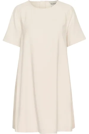 My Essential Wardrobe Kjole, Dame, Hvid, 3XL, Kort Kjole Cadizmw Malo Oatmeal