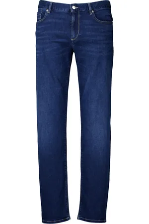 Alberto Jeans, Herre, Blå, W36 L34, Uld, Pipe Jeans Mørkeblå Stilfuld