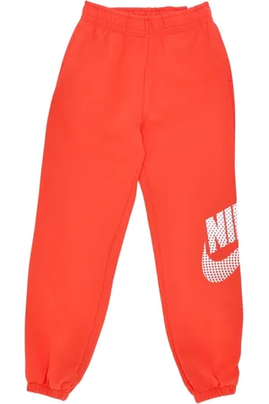 Nike Bukser, Dame, Rød, XS, Bomuld, Dance Fleece Oversized Træningsbukser