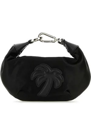 Palm Angels Taske, Dame, Sort, ONE SIZE, Bomuld, Sort Big Palm håndtaske i stof