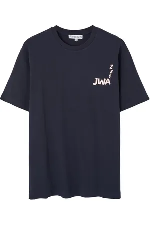 J.W.Anderson Top, Herre, Blå, M, Blå Skjorte med Bagtryk