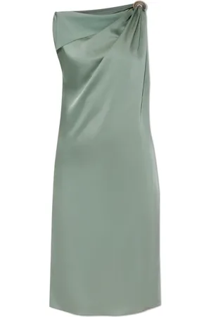 Lanvin Kjole, Dame, Grøn, XS, Satin, Satin Kjole