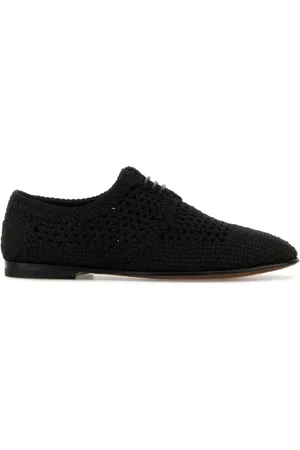 Dolce & Gabbana Sko, Herre, Sort, 43 EU, Sort Hæklet Snøresko Sneakers