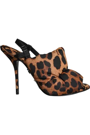Dolce & Gabbana Sko, Dame, Brun, 36 1/2 EU, Læder, Leopard Keira Slingback Sandaler Sko
