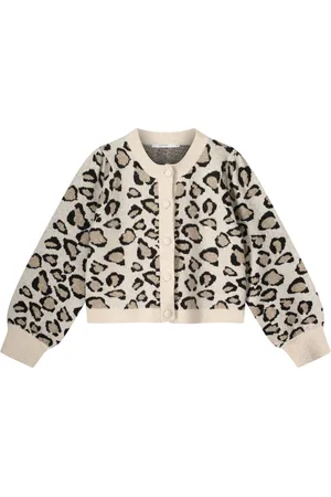 Summum Woman Strik, Dame, Flerfarvet, L, Uld, Leopard Jacquard Strik Cardigan