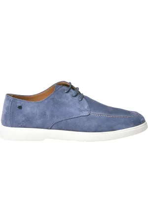 BALDININI Sko, Herre, Blå, 44 EU, Suede, Cerulean suede lace-up