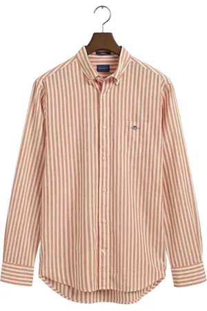 GANT Skjorte, Herre, , 2XL, Camisa Reg Cotton Linen Stripe Shirt