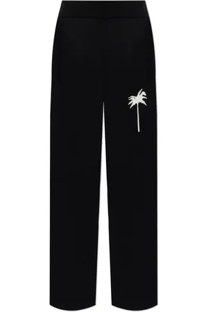 Palm Angels Bukser, Herre, Sort, L, Bomuld, Track pants med brede ben