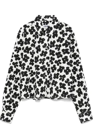 Msgm Bluser & Skjorter, Dame, Sort, XS, Bomuld, Sort Bomuldsskjorte