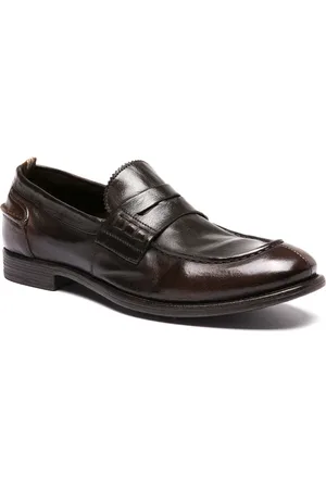 Officine creative Sko, Herre, Brun, 44 EU, Læder, Håndlavede sorte læder penny loafers