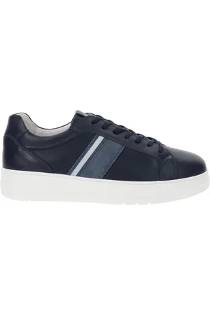 Nero Giardini Sko, Herre, Blå, 44 EU, Læder, Læder Sneakers Moderne Aktiv Stil