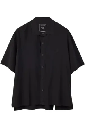 Y-3 Skjorte, Herre, Sort, M, Polyester, Sort Vævet Skjorte