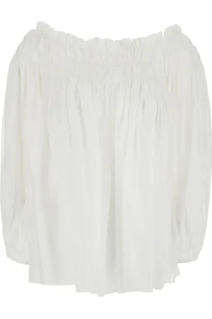 SEMICOUTURE Bluser & Skjorter, Dame, Hvid, XS, Bomuld, Hvid Silke Bomuld Top