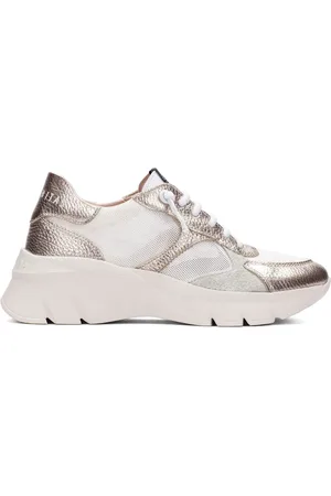 Hispanitas Sko, Dame, Grå, 39 EU, Læder, Grå Afslappet Sporty Sneakers