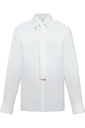 Jil Sander Skjorte, Herre, Hvid, XL, Bomuld, Skjorte med slips