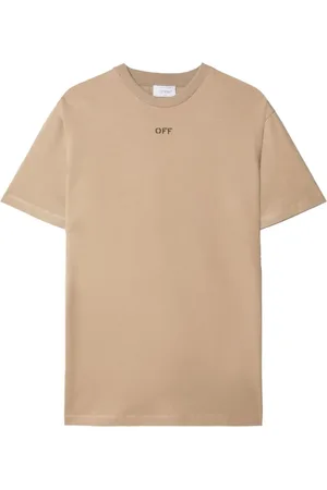 OFF-WHITE Top, Herre, Grøn, XL, Bomuld, Sort bomulds T-shirt med logo