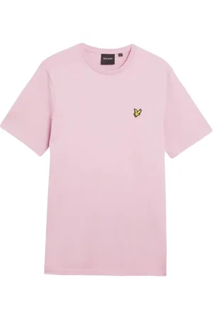 Lyle & Scott Top, Herre, Lyserød, XL, Bomuld, Lyserød Trykt Bomulds T-shirt