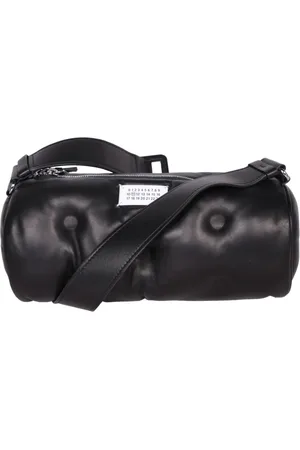 Maison Margiela Taske, Dame, Sort, ONE SIZE, Uld, Quiltet læder skuldertaske med spænde