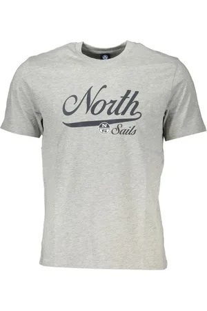North Sails Top, Herre, Grå, S, Bomuld, Tryk Logo Bomuld T-shirt
