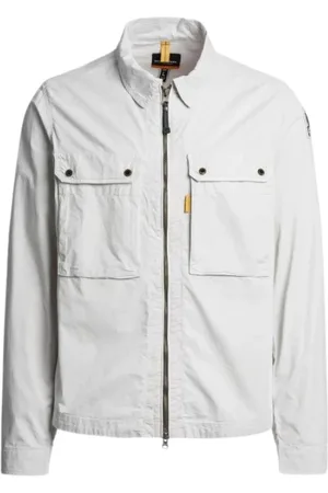 Parajumpers Jakke, Herre, Hvid, L, Uld, Stilfuldt Ghiaccio Overshirt