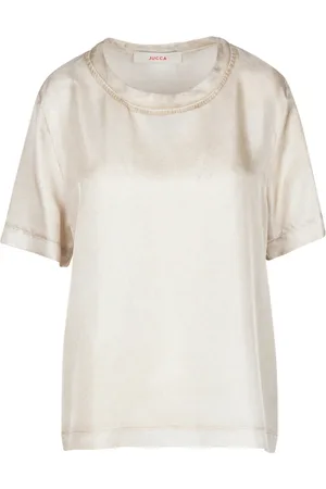 Jucca Top, Dame, , M, Silke T-shirt med ribbet rund hals
