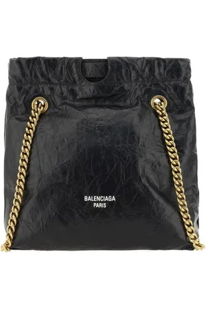 Balenciaga Taske, Dame, Sort, ONE SIZE, Uld, Elegant Snørelukning Skuldertaske