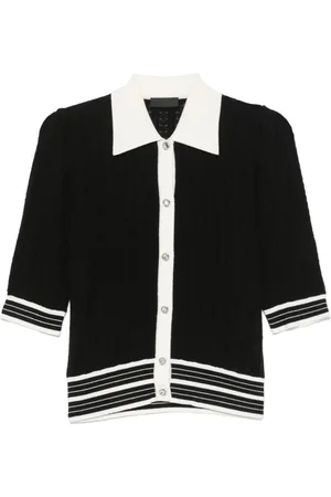 Liu Jo Strik, Dame, Sort, S, Sort Sweater med Knappelukning