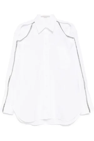 Stella McCartney Bluser & Skjorter, Dame, Hvid, 2XS, Elegant Skjorte Kollektion