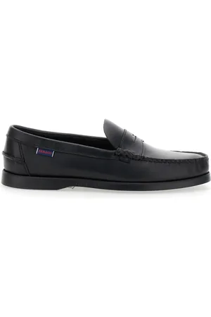 SEBAGO Sko, Herre, Sort, 44 EU, Sorte flade sko Dolphin Waxed