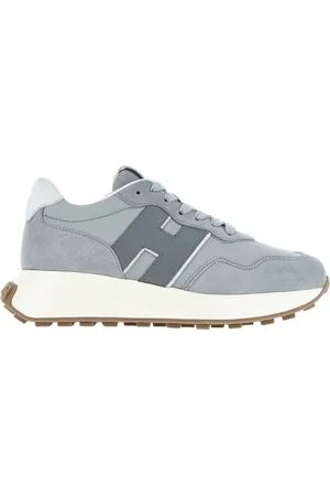 Hogan Sko, Dame, Blå, 40 EU, Læder, Blå læder og ruskind sneakers