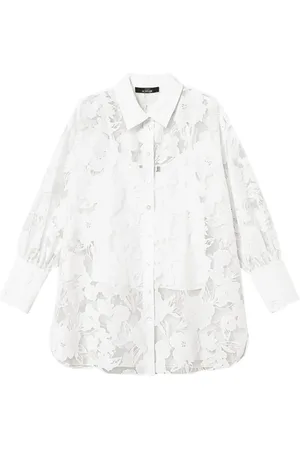 ACTITUDE Bluser & Skjorter, Dame, Hvid, S, Polyester, Hvid Oversize Skjorte
