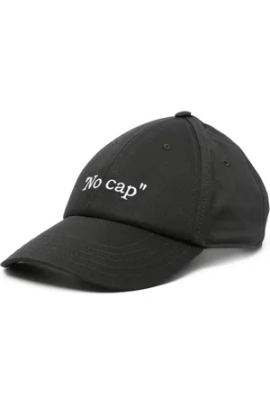 OFF-WHITE Tilbehør, Herre, Sort, M, Bomuld, Sort `No Cap` Baseball Cap