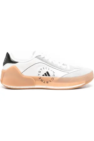 adidas Sko, Dame, Flerfarvet, 40 1/2 EU, Hvide Skal Panel Sneakers