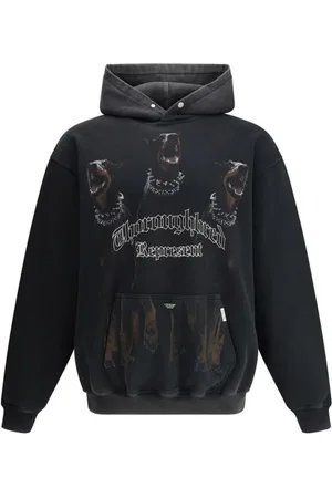Represent Sweathshirts & Hoodies, Herre, Sort, S, Maxi Dog Print Hoodie med Lomme