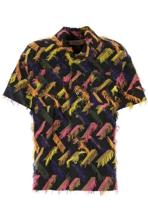 Vivienne Westwood Skjorte, Herre, Flerfarvet, M, Uld, Pyntet Viskoseblandingslejrskjorte